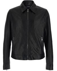 Dolce & Gabbana - Jacket With Classic Collar And Logo Patch On The Back - Lyst