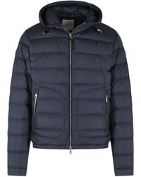 Moncler - Polyester Short 'Sestriere' Hooded Down Jacket - Lyst