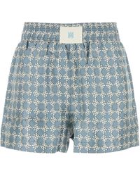 Amiri - Printed Silk Shorts - Lyst