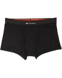 Kiton - Stretch Cotton Boxer Briefs With Logo - Lyst