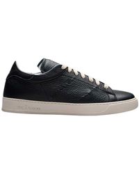 Kiton - Leather Sneakers With Cross-Stitch Detailing - Lyst