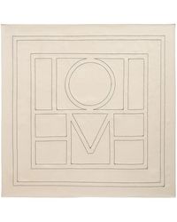 TOTEME - Silk Scarf With Monogram Embroidery - Lyst