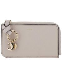 Chloé - Chloã Wallet With Logo Charm On The Front And Top Zip Closure - Lyst