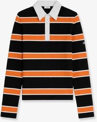 Celine - Cotton Polo Shirt With Striped Pattern - Lyst