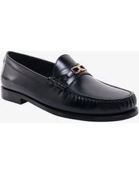 Celine - Triomphe 15 Leather Loafers - Lyst
