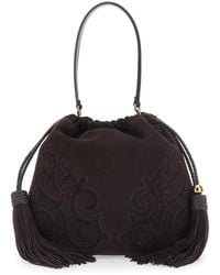 Etro - 'Kalispera' Shoulder Bag With Drawstring Closure And Tassels On The Front - Lyst