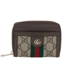 Gucci - Ophidia Card Holder With Gg Plate And Web Detail - Lyst