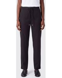 Max Mara - Slim Fit Straight-Leg Virgin Wool Trousers With Drawstring - Lyst