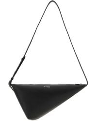 Jil Sander - Leather Triangle Crossbody Bag - Lyst