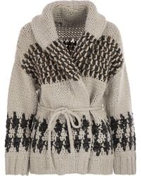 Brunello Cucinelli - Handmade Opera Cardigan With Belt - Lyst
