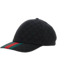 Gucci - Baseball Cap With Web Detail On The Front - Lyst