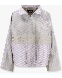 Giorgio Armani - Jacquard Hemp, Linen And Silk Caban - Lyst