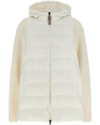 Brunello Cucinelli - 'Shiny Zipper Pull' Down Jacket - Lyst