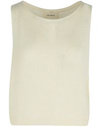 Lisa Yang - 'Devine' Cream Silk Blend Vest - Lyst