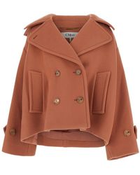 Chloé - Jacket Short Wool-Blend - Lyst