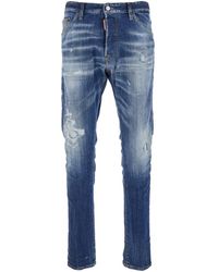 DSquared² - Stretch-Cotton Slim-Fit Distressed Jeans - Lyst