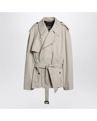 Balenciaga - Cropped Trench Coat - Lyst