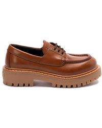 Prada - 'St. Moritz' Leather Lace-Up Shoes - Lyst