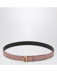 Gucci - Thin Belt With Half Horsebit Buckle - Lyst