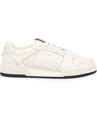 Fendi - Match Leather Low-Top Sneakers - Lyst