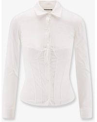 Balenciaga - Cotton Blend Corset Shirt - Lyst