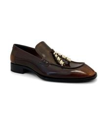 Loewe - Edge Leather Loafers - Lyst