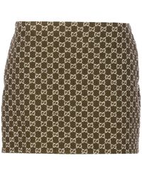 Gucci - Gg Boucle' Mini Skirt - Lyst