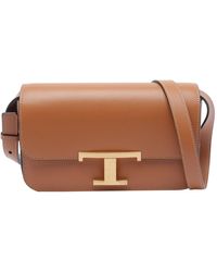 Tod's - Micro Leather T Timeless Crossbody Bag - Lyst