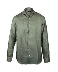 Moorer - Slim-Fit Linen Shirt With Mother-Of-Pearl Buttons - Lyst