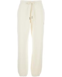 Moncler - Pants With Elastic Drawstring Waist And Logo Patch On Th - Lyst