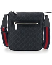 Gucci - Crossbody Bag With Adjustable Shoulder Strap With Web Motif And One Zip Pocket On The Front - Lyst
