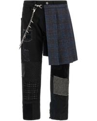 Junya Watanabe - Patchwork Jeans With Kilt - Lyst