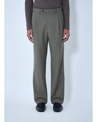 Prada - Wide-Leg Wool Pants - Lyst