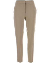 Max Mara - Beige Stretch Viscose Blend Pegno Pant - Lyst