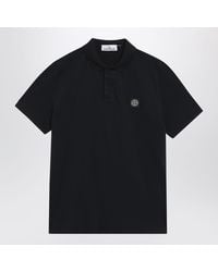 Stone Island - Polo With Compass Logo Patch - Lyst