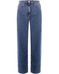 Valentino - Wide Leg Denim Jeans - Lyst