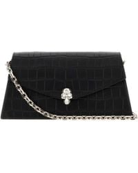 McQueen - Leather Mini Skull Crossbody Bag - Lyst