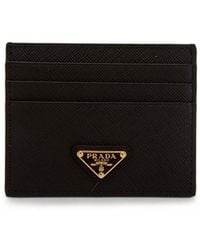 Prada - Leather Credit Card Case - Lyst