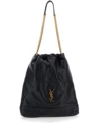 Saint Laurent - 'Jamie' Crossbody Bag With Two Top Chain-Link Handles And Cassandre Plaque On The Front - Lyst