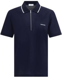 Ferragamo - Zip Polo Shirt - Lyst