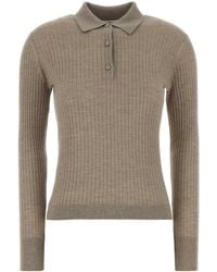 Max Mara - Shirt Collar Knitted Polo - Lyst