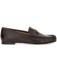 Chloé - Logo Leather Loafers - Lyst