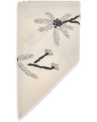 P.A.R.O.S.H. - Wallaby Floral Knit Scarf Panna - Lyst