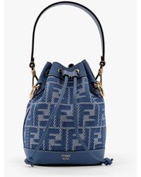 Fendi - Mon Tresor Ff Jacquard Fabric Bucket Bag - Lyst