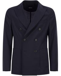 BOSS - Double-Breasted Blazer - Lyst