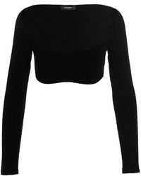 DSquared² - Ribbed Cropped Sweater - Lyst