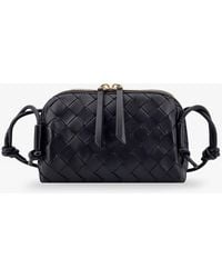 Bottega Veneta - Leather Shoulder Bag With Intrecciato Motif - Lyst