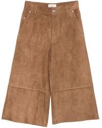 Ami Paris - Suede Leather Trousers - Lyst