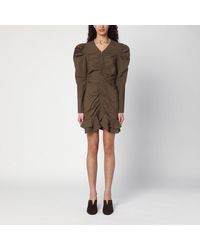 Isabel Marant - Briali Mini Dress With Khaki Zip - Lyst