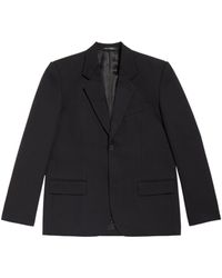 Balenciaga - Wool Single-Breasted Blazer Jacket - Lyst